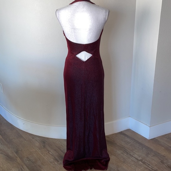 Red Halter Gown - Picture 3 of 6